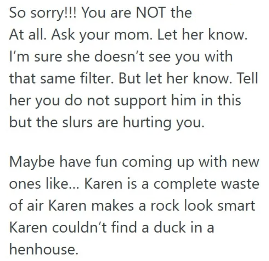 Screenshot 2025 05 27 at 1.18.18 PM Woman Is Taking Her Moms Insults Personally, But Mom Insists Theyre Directed At Her Stepdads Affair Partner